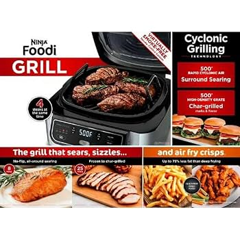 Amazon.com: Ninja 4-in-1 Indoor Grill & Air Fryer with