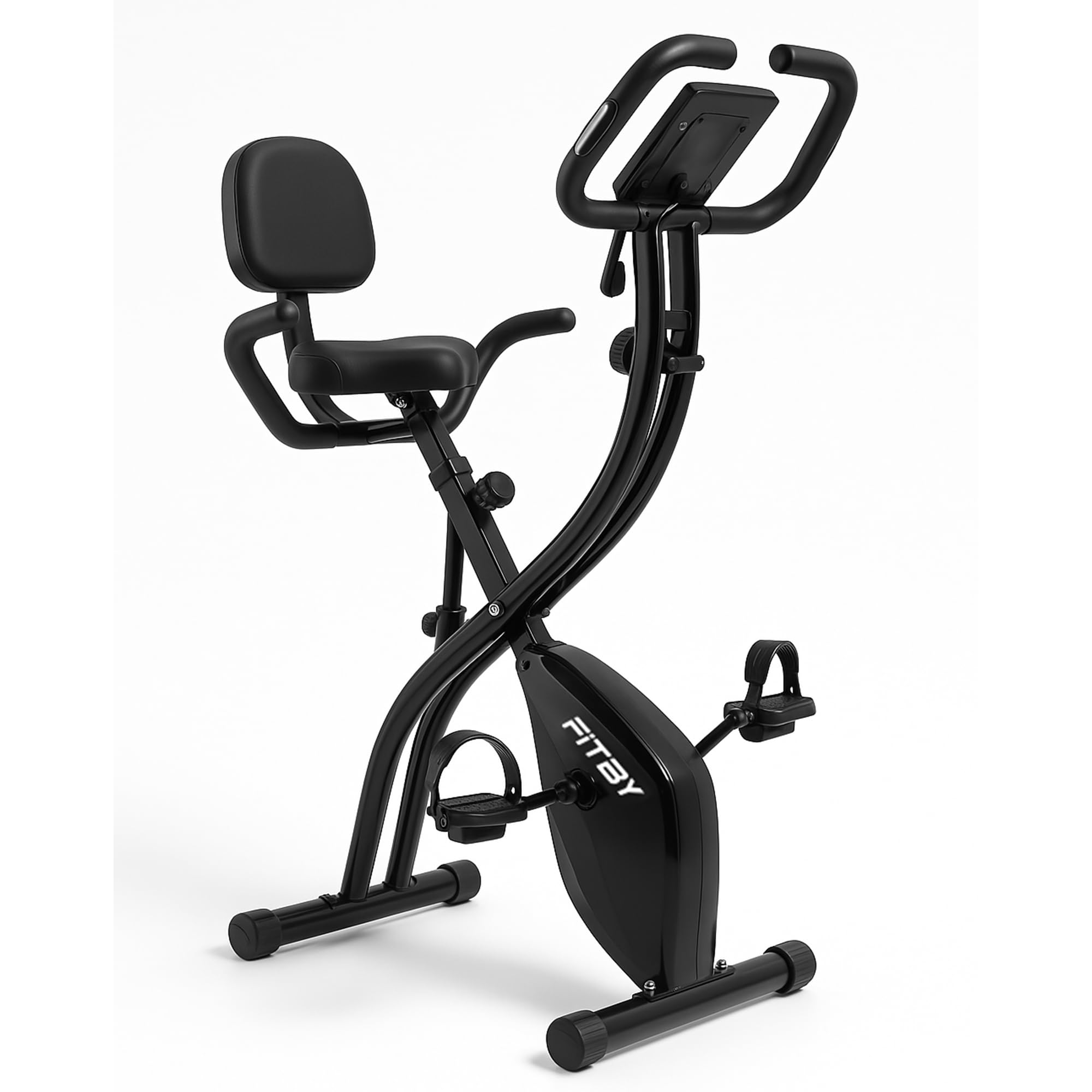 Składany Rower Treningowy X-Bike Do Użytku Domowego – Rower Stacjonarny Z 10-Stopniową Regulacją Oporu Magnetycznego | Sprzęt Fitness Z Oparciem, Podłokietnikami I Czujnikami Tętna