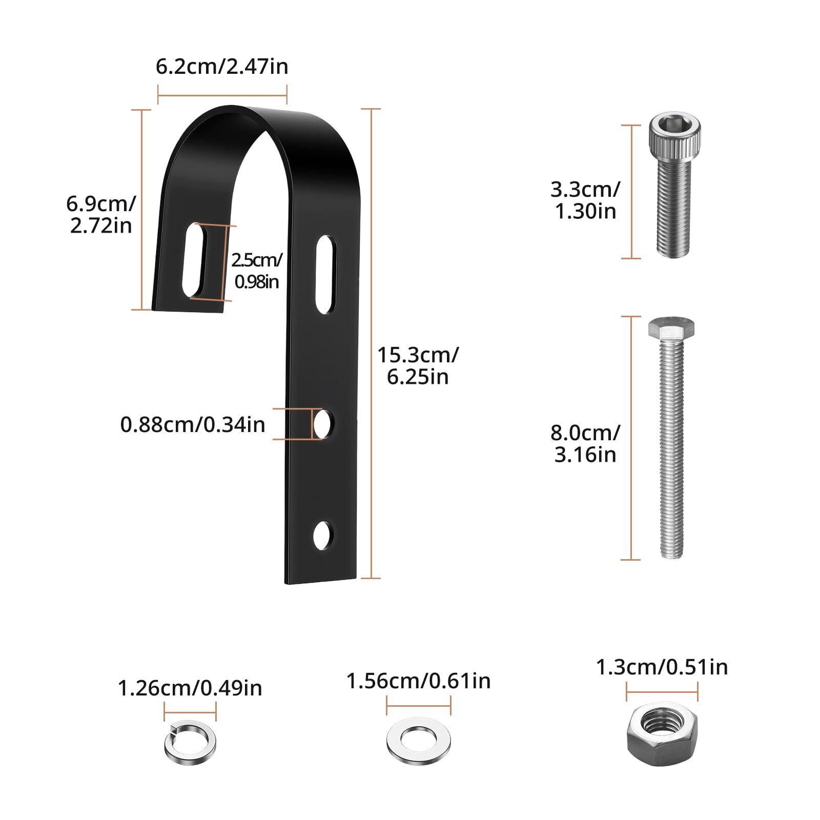 Kamtop 8 Ganci Solari Balcone In Acciaio Inox 304 Per Moduli Solari | Kit Ganci Solari Inox 304 Con Accessori Completi Per Installazione Pannelli Fotovoltaici Su Ringhiere