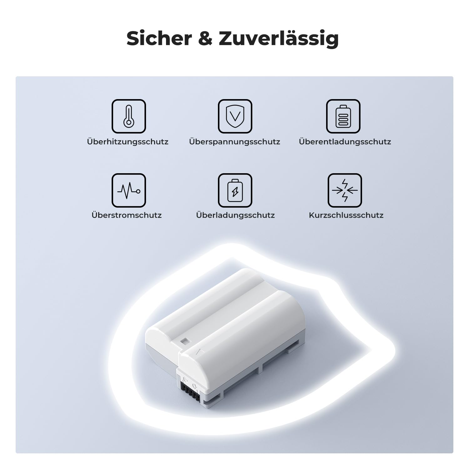 K&F CONCEPT EN-EL15C 2600mAh Kamera-Akku mit großer Kapazität und Typ C Direktladeschnittstelle für Nikon Z7 II, Z6 II, Z5, D850, D810, D810A, D780, D750, D610, D500, D7500