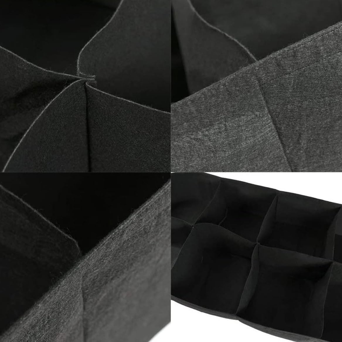 Bolsas de Cultivo de Plantas, lechos de Cultivo de Tela, Bolsas rectangulares, macetas de Tomate y Patatas Transpirables para Plantas Vegetales al Aire Libre y Flores (Negro).
