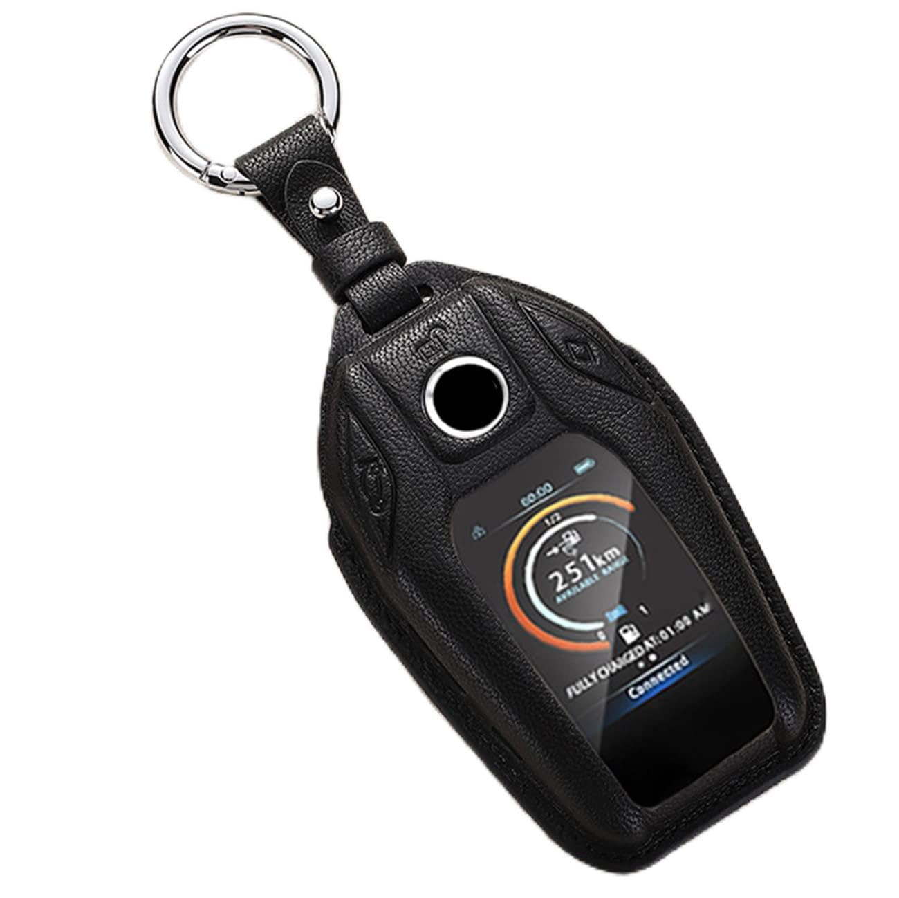 vol TTQK Smart Key Case, Keychain, Stylish leather material Shell Cover Compatible with BMW 1 3 4 5 6 7 Series X3 X4 X6 X7 M5 M6 GT3 GT5 I8 M series,Car Key Cover Black