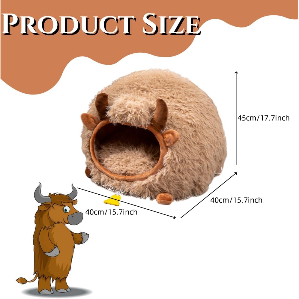 Cozy Cuddle: Review of the LYFJMUS Chocolate Cookie Cat Bed - The Perfect Hideaway for Your Feline!