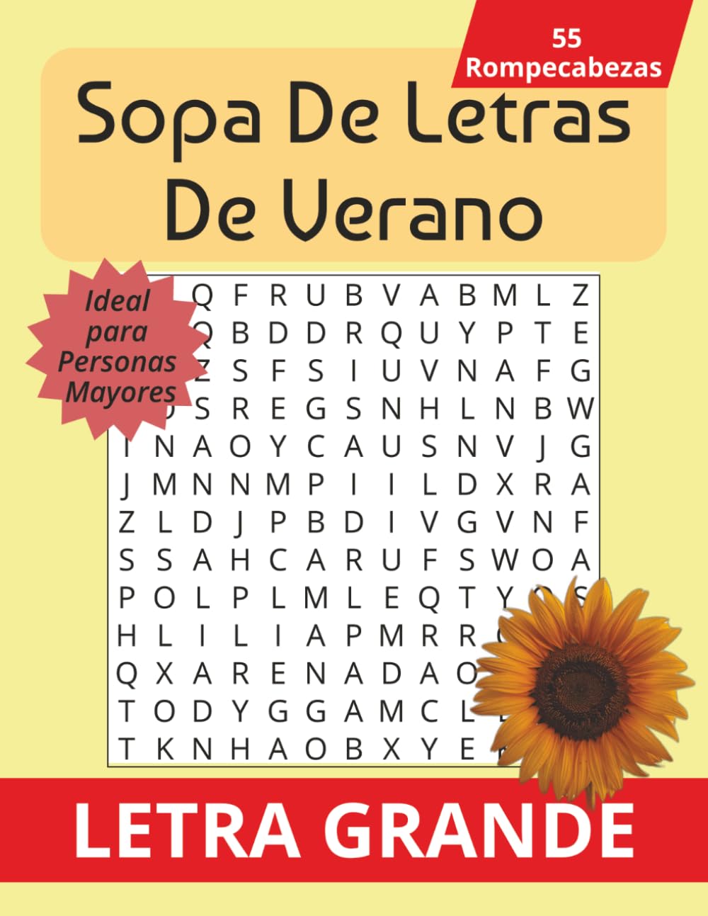 Sopa de Letra de Verano: Sopas de Letras con letra grande y fácil de leer para personas mayores sobre verano, playas, y más | 8.5 x 11 pulgadas | 110 ... para vacaciones, días festivos y tiempo libre