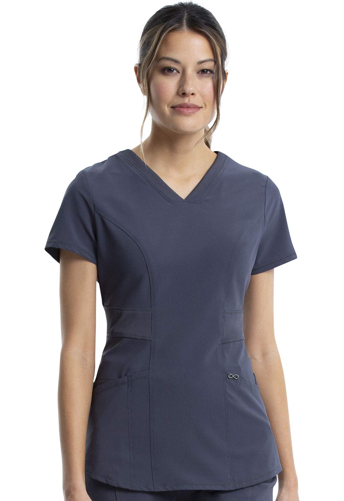 V-Neck Women's Scrub Top, 4-Way Stretch, Superior Performance and Comfort - CK623A