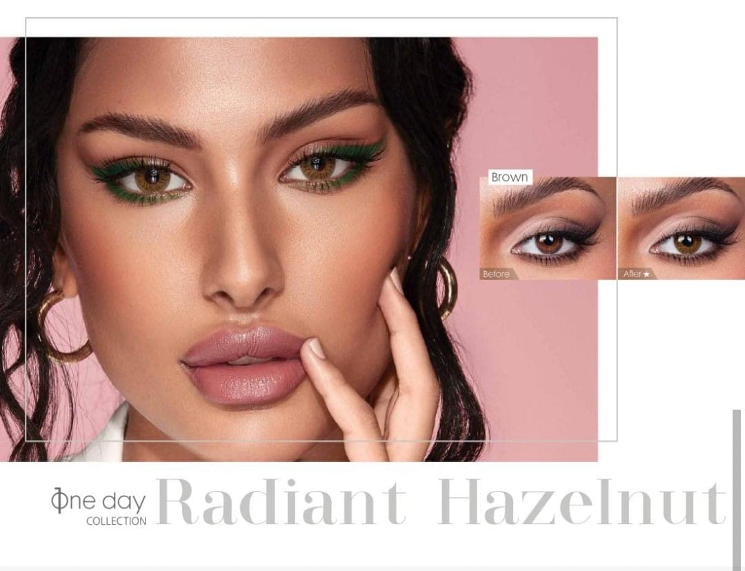 Bella Collection Zero Power Colour Contact Len's (Radiant Hazelnut)