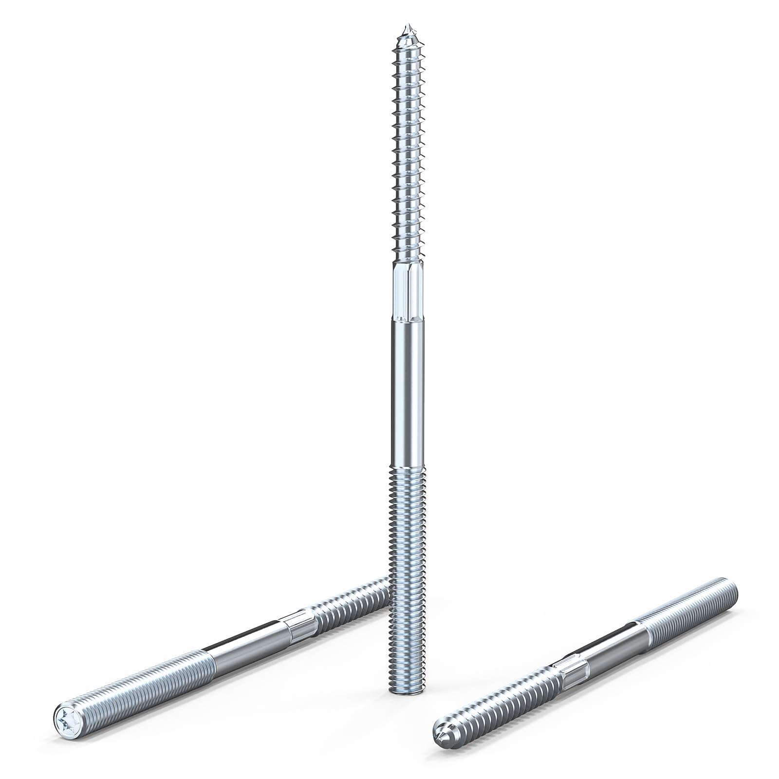 ORTAVA Stockschrauben M8, M8x140 mm Torx Stockschrauben, TX25 Doppelgewindeschrauben, Holzschrauben,aus Verzinktem Astahl (10 Stück)