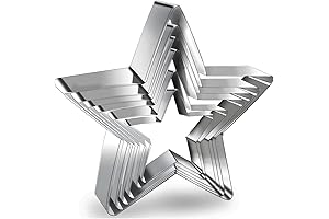 6-Piece Star Fondant Cutter Set - Shine Your Holiday Baking