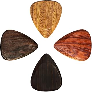 TIMBERTONES - Confezione da 4 plettri in legno per chitarra elettrica