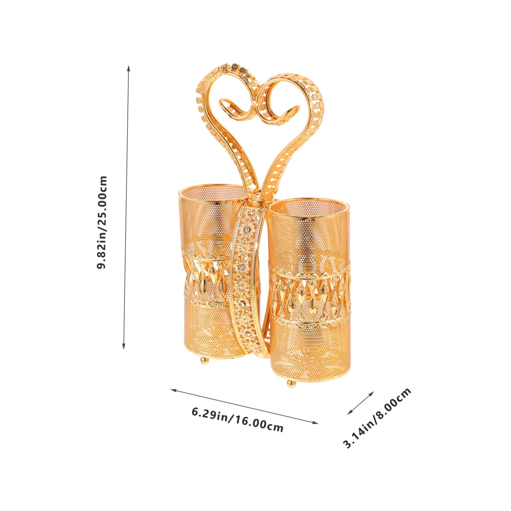 Cabilock Elegant Hollow Utensil Holder and Chopstick Storage Rack for Kitchen Countertop Metal Cutlery Bucket European Style Design Space Saving