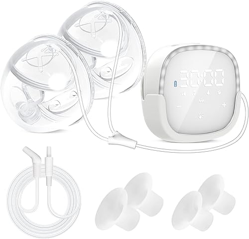 Extractores de leche eléctricos portátiles, bomba de lactancia materna manos libres, sin BPA, bombas de leche materna dobles con 5 modos y panel