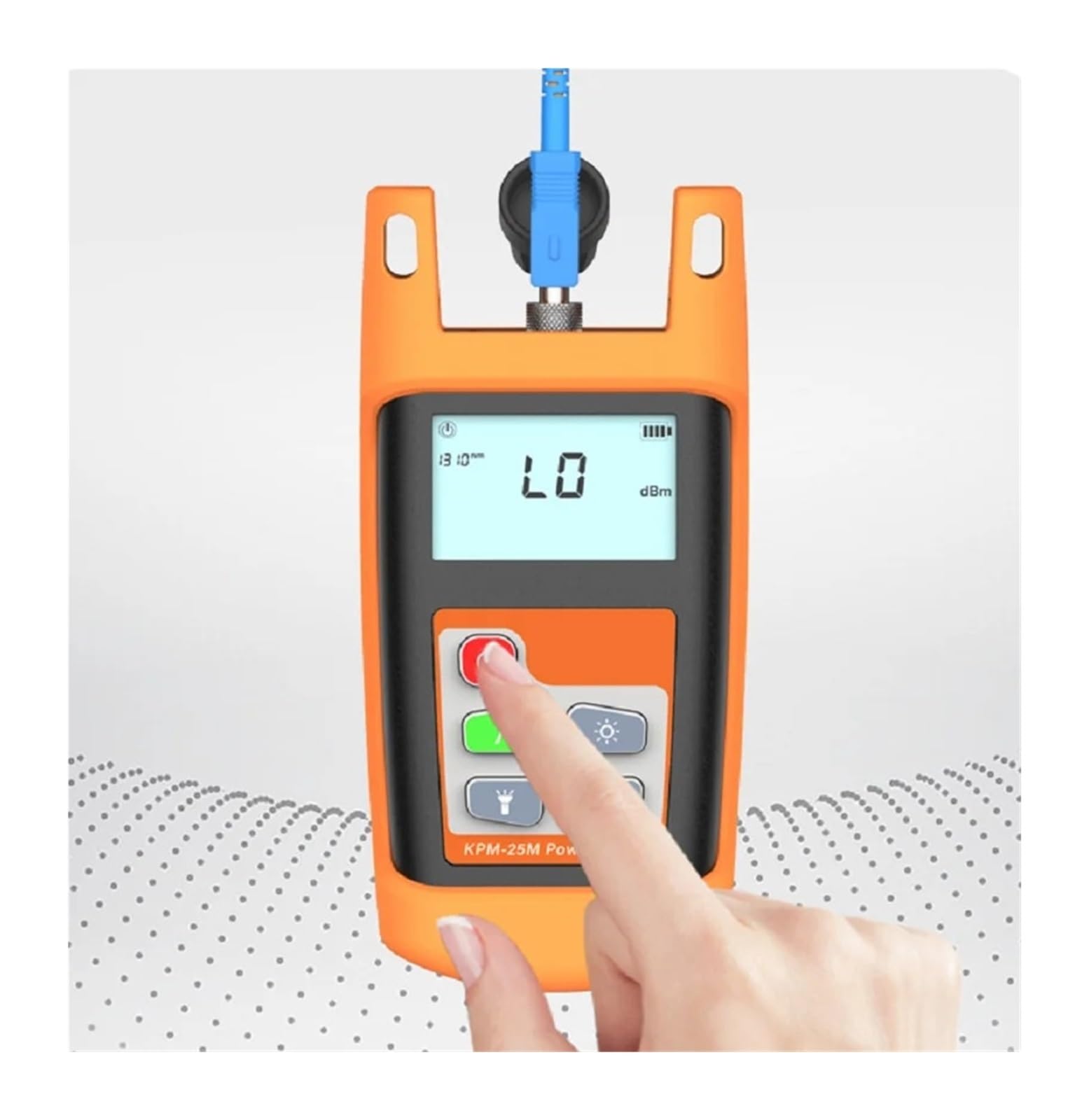 Herramienta De Prueba De Fibra Óptica Medidor De Potencia De Fibra Óptica KPM-25M Probador OPM Con Conector SC-70 + 6dB
