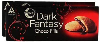 Sunfeast Dark Fantasy Choco Fills, 75g (Pack of 2) Promo Pack