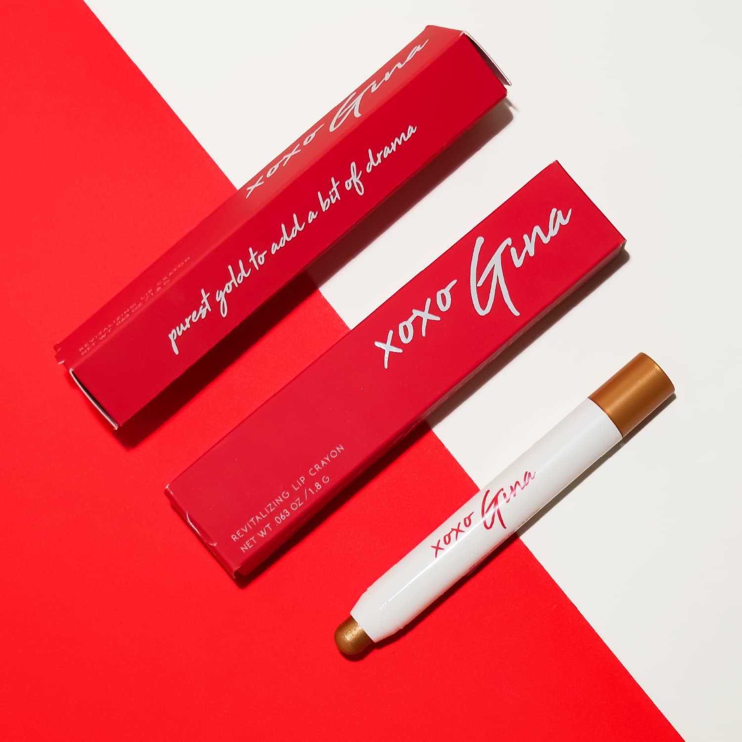Amazon.com : Sunshine On Me Gold Lipstick by xoxo Gina - Moisturizing  Lipstick with Shea Butter, Blendable Lip Stick for Women - Gold Shimmer  Highlighter