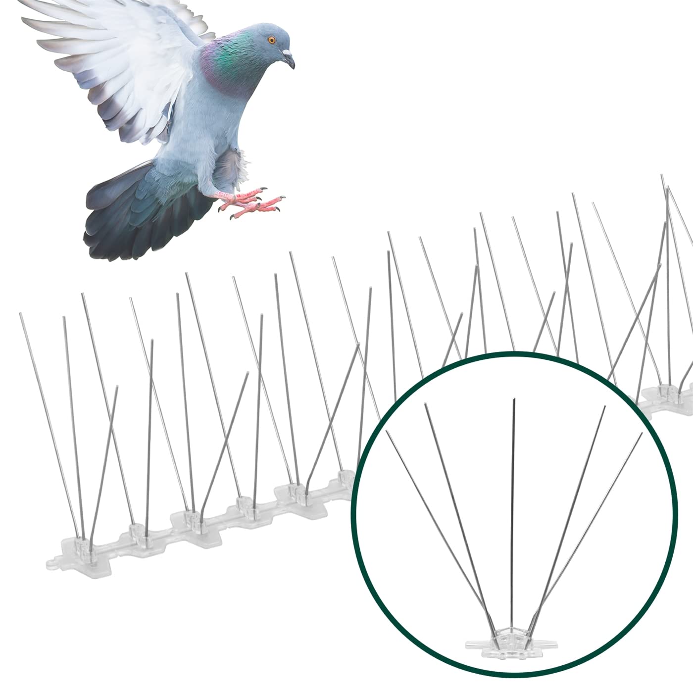 VOSS.garden Vogelabwehr Bird Spikes, 12,5m, Vogelspitzen, Taubenabwehr, Marder-, Waschbären-, Katzenabwehr