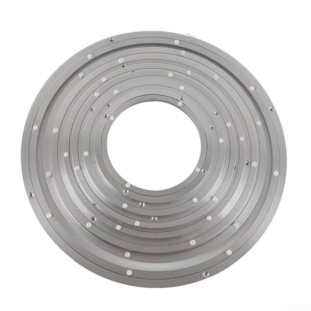 1Pc Aluminium Alloy Turntable Bearing, Lazy Susan Base, Aluminum Alloy Turntable For Cake Decorating, Silver(16in)