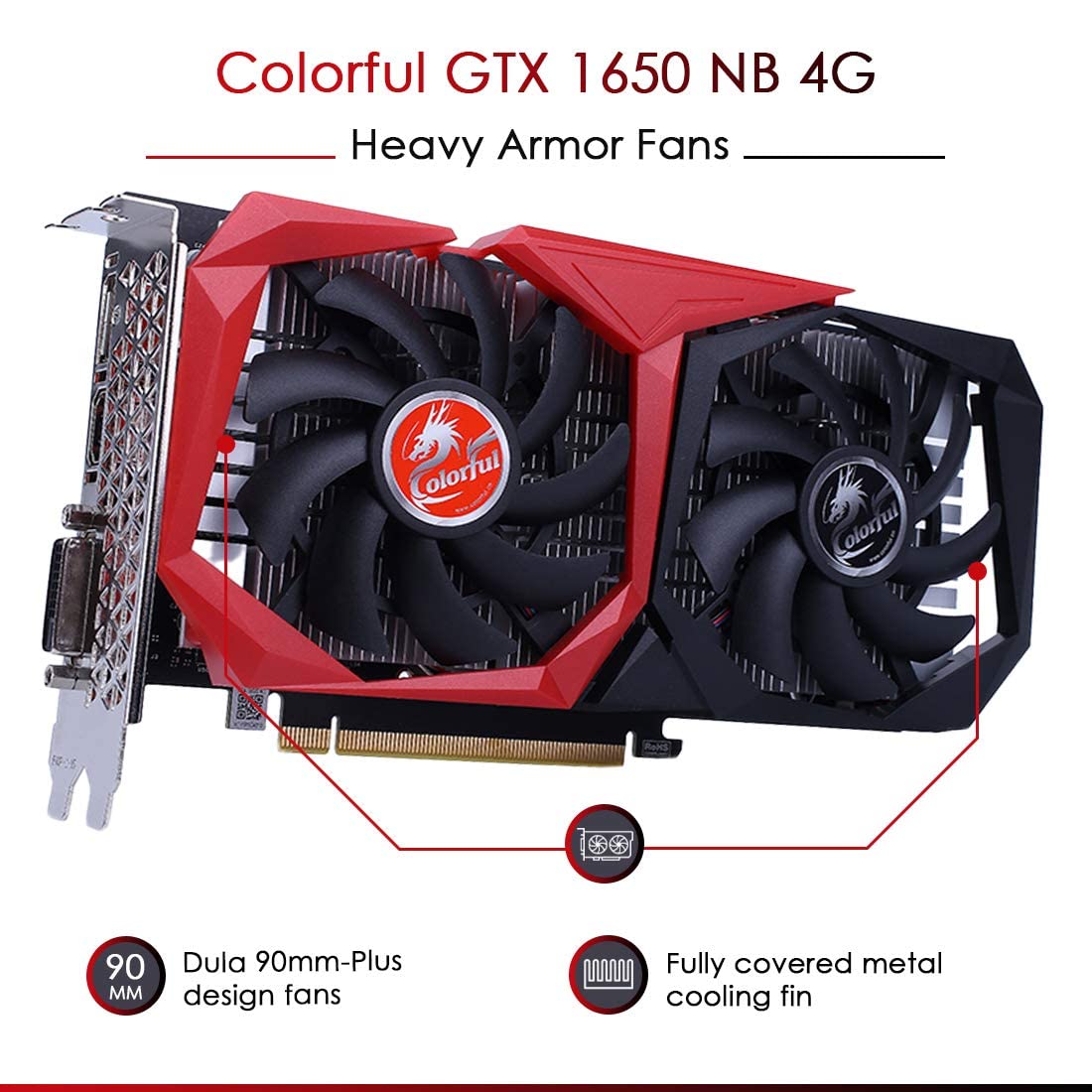 Placa de Video Colorful GeForce GTX 1650 NB 4GB GDDR6 128bit