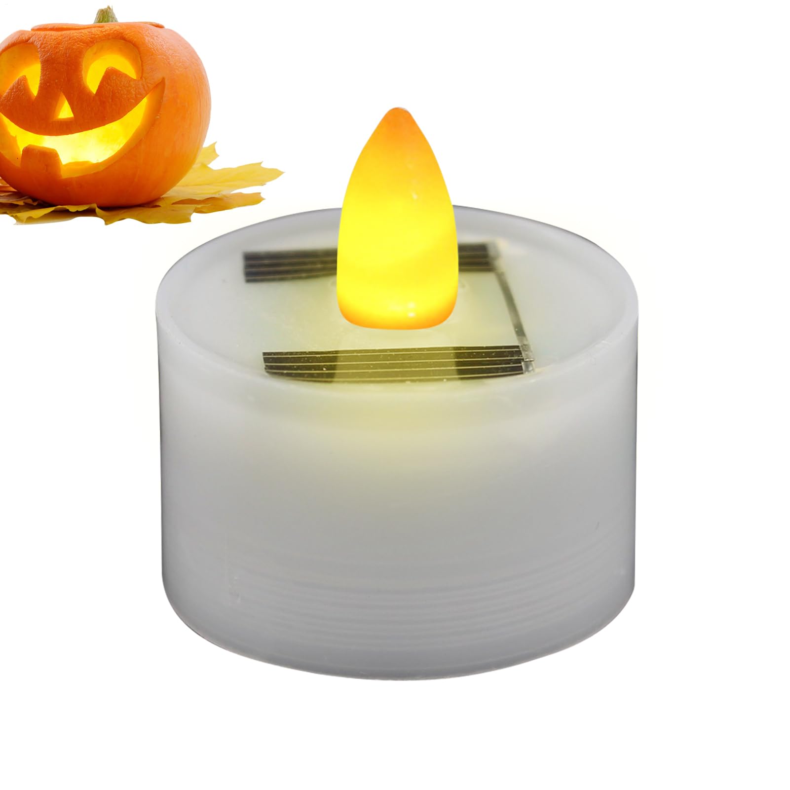 Solar Candles Outdoor Waterproof - Flameless LED Tea Lights | Lighting Garden Wedding Camping Picnic Porch | Safe Holiday Halloween Decoration for Event Planners Homeowners