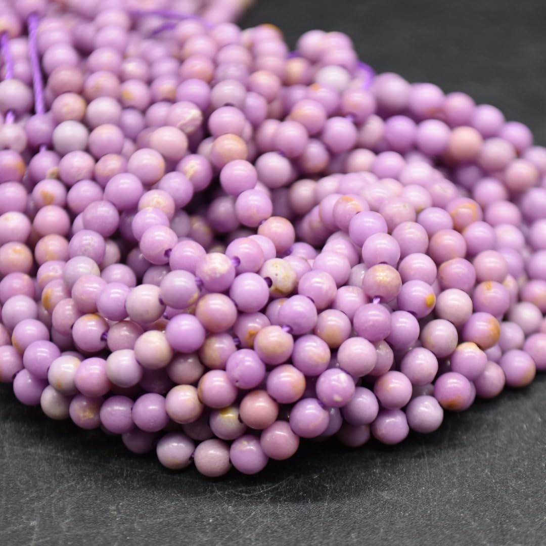 Phosphosiderite Smooth Round Semi-Precious Gemstone Beads - 3mm - 15'' Strand
