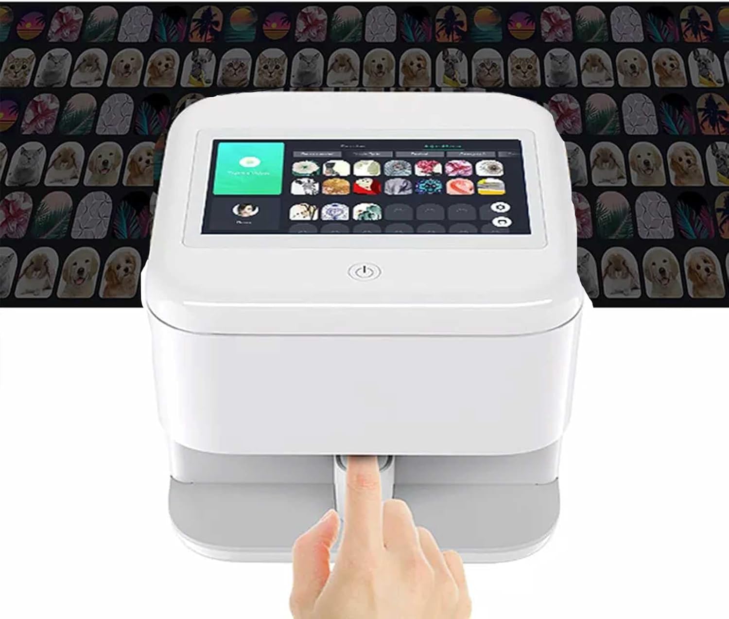 Amazon.co.jp HYMONA 3Dネイルアートプリンターマシン、7インチタッチスクリーン、自動ネイルプリンタータッチスクリーン