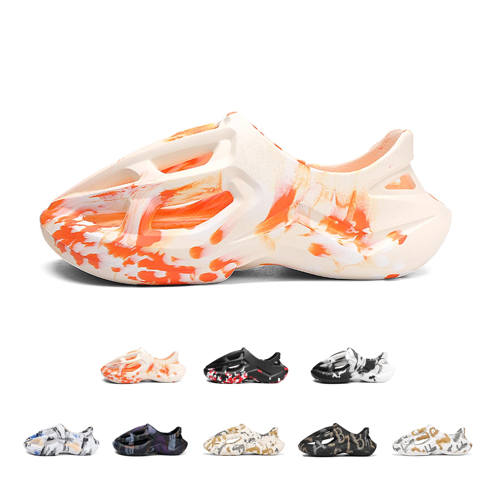 Foam Runner Shoes, Women Men Foam Runner Shoes Sneakers Pillow Lightweight Cloud Shoes Non-Slip Breathable Soft Fashion Sandals