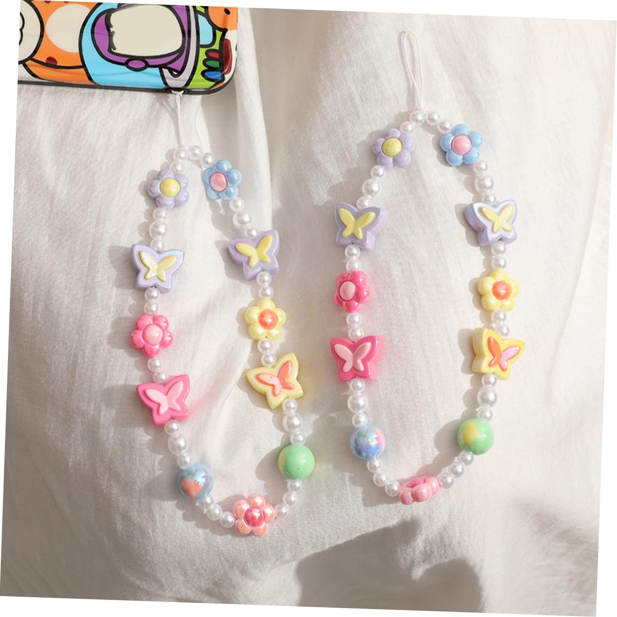 DOITOOL Accesorios De Teléfono Billetera Llavero Colgante De Llavero Colgante De Flor Para Bolso Encanto Del Teléfono De La Flor Cadena Telefonica El Plastico