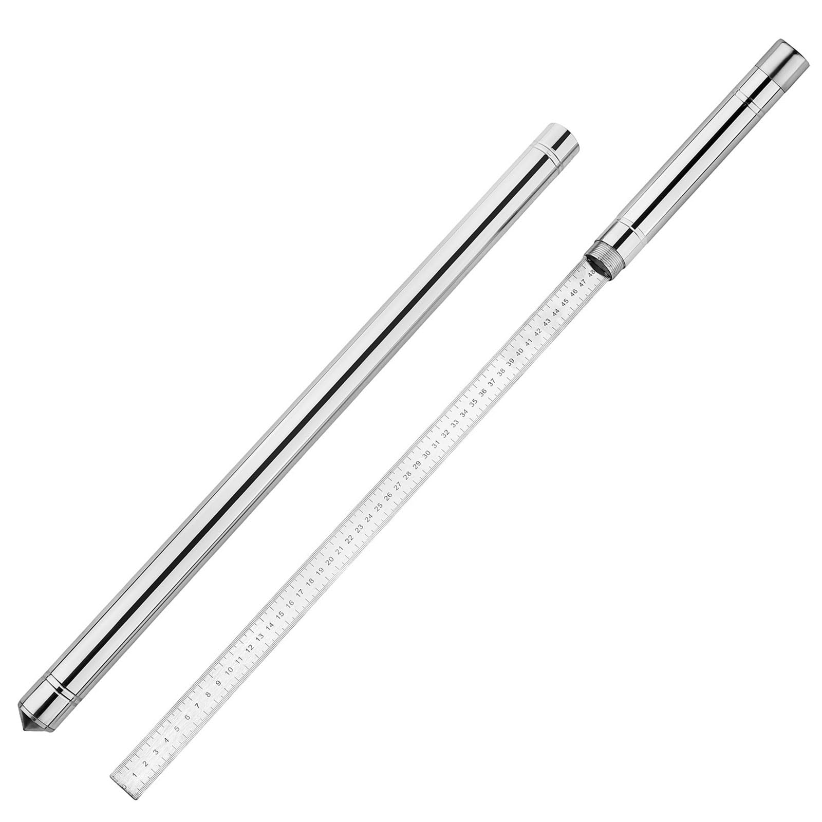 Pxzh Multipurpose Metal Ruler Stainless Steel Double Scale Ruler With Nonslip Design Great For Artists And Builders Stainless Steel