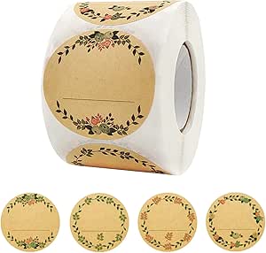 JijAcraft Lascia Che Il Nostro Amore Cresca Etichette Regalo: Ciondolo Rotondo In Carta Kraft Per Matrimonio, 5 Cm, Etichette Di Carta Con Corda, 100 Etichette Per Bomboniere - Foto 2