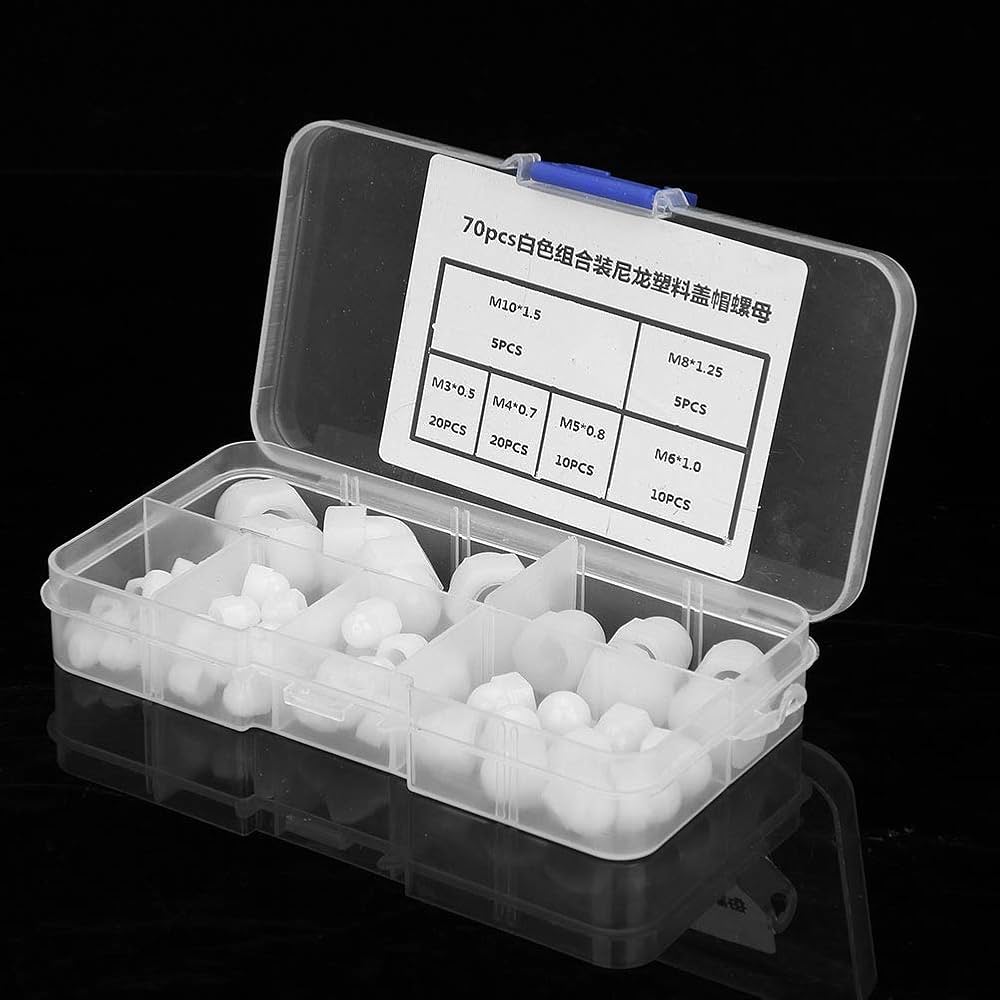 Uxcell M4x0.7 Acorn Cap Nuts, 50Pcs 304 Stainless Steel Dome Cap Head Acorn Nut Hardware Nuts For Bolt Cover, Silvery