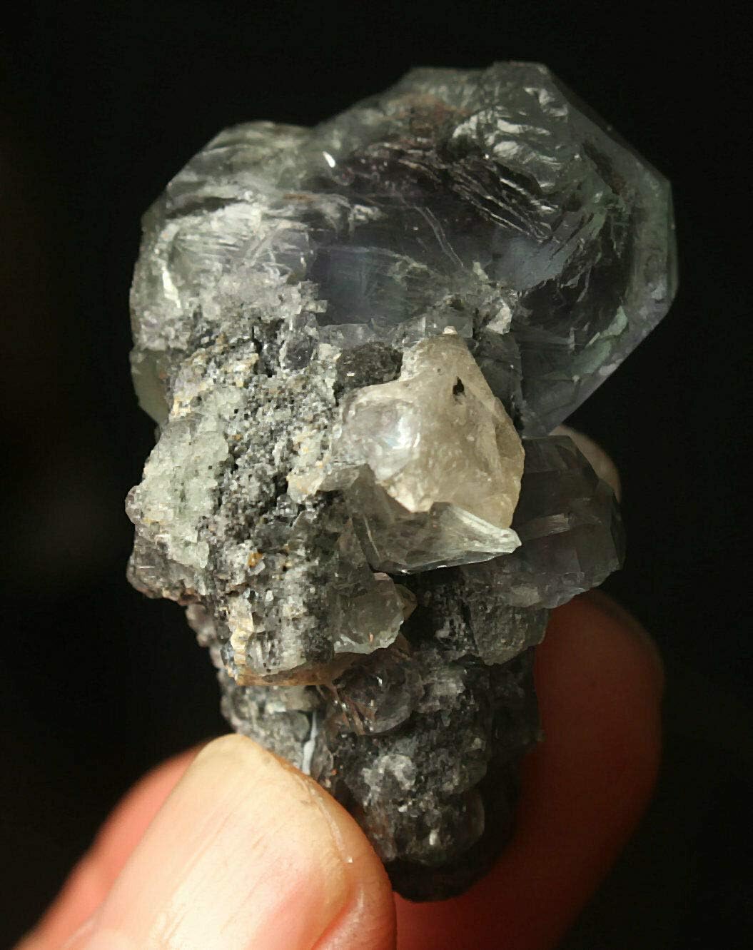 HQRP Rare 165ct 41mm Transparent Green Fluorite Cube w/Clear & Yellow Calcite Crystals Cluster Natural Gemstone Collectible Mineral Rough Specimen - China