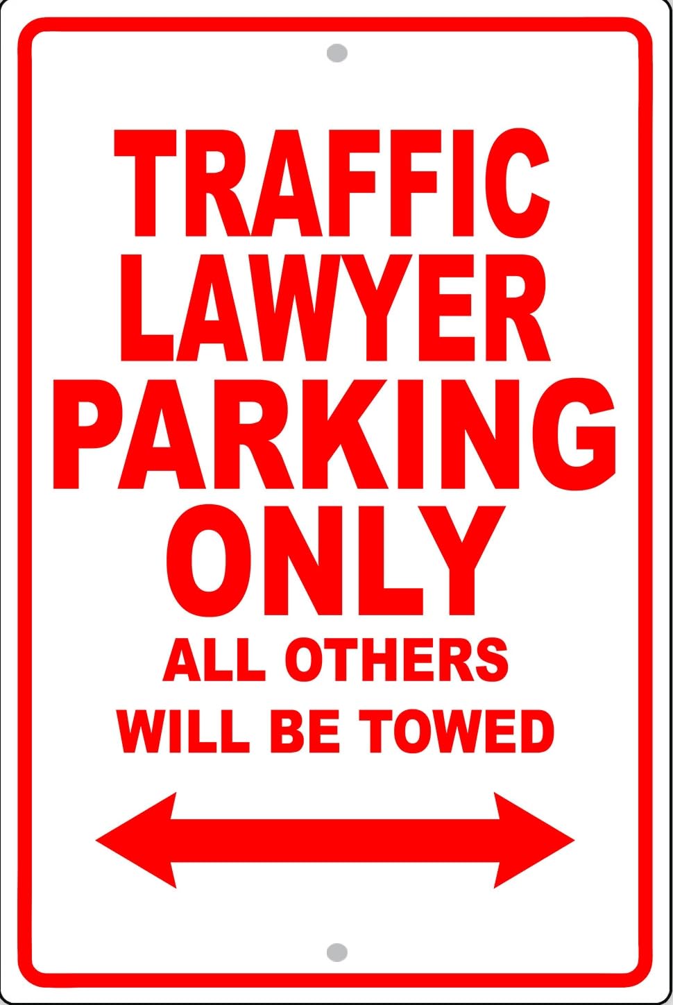 Traffic Lawyer Parking Only Gift Decor Novelty Garage Metal Sign