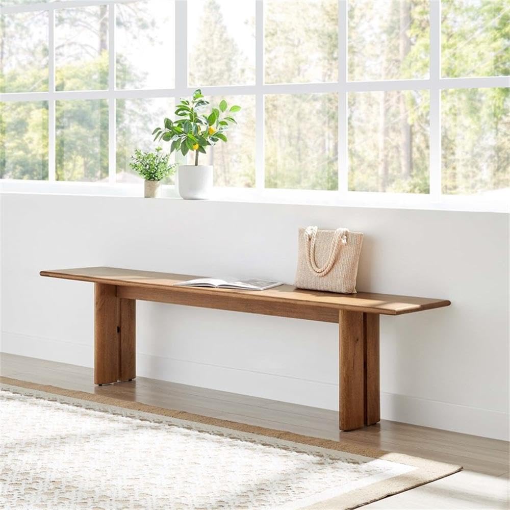 Modway EEI-6345-WAL Amistad 72" Wood Bench, Walnut