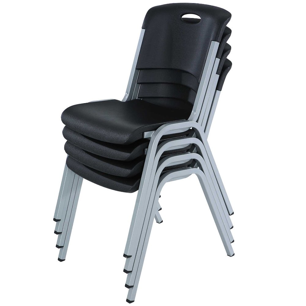 Amazon.com: Lifetime Stacking Chair, Contemporary - Pack of