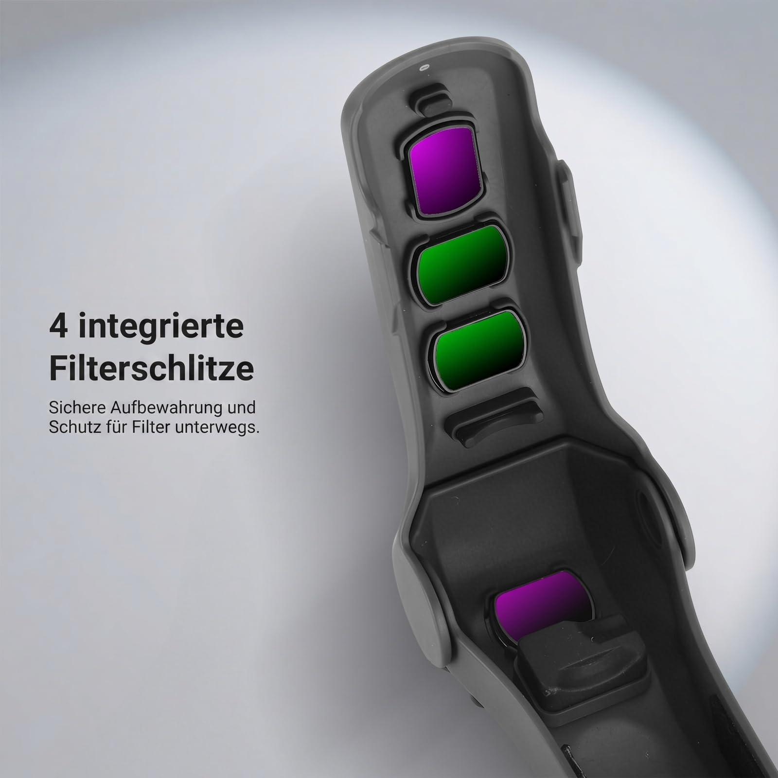 NEEWER Schutzhülle kompatibel mit DJI Osmo Pocket 4/3 & Xtra Muse, Reiseschutzhülle für Action Kamera Zubehör mit Filterfächern & Handgelenkband, AC088 (Dunkelgrau)