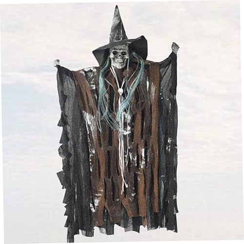 Miniatura 6 de Yardwe Decoraciones para Salas de Casa Animadas Colgantes de Fantasma Gritando Mano DIY Decorar Adornos Cabeza de Calavera Accesorios Decoración