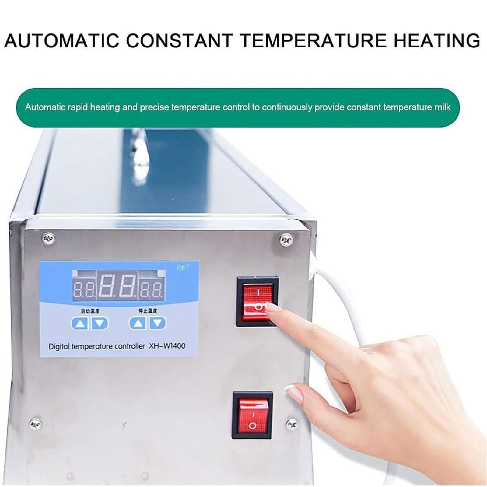 Automatyczny podajnik mleka o stałej temperaturze 15 l/20 l, Stacja karmienia smoczków ze stali nierdzewnej dla jagniąt i prosiąt, Urządzenie do karmienia piersią z symulacją dźwięku(14 Nipples)