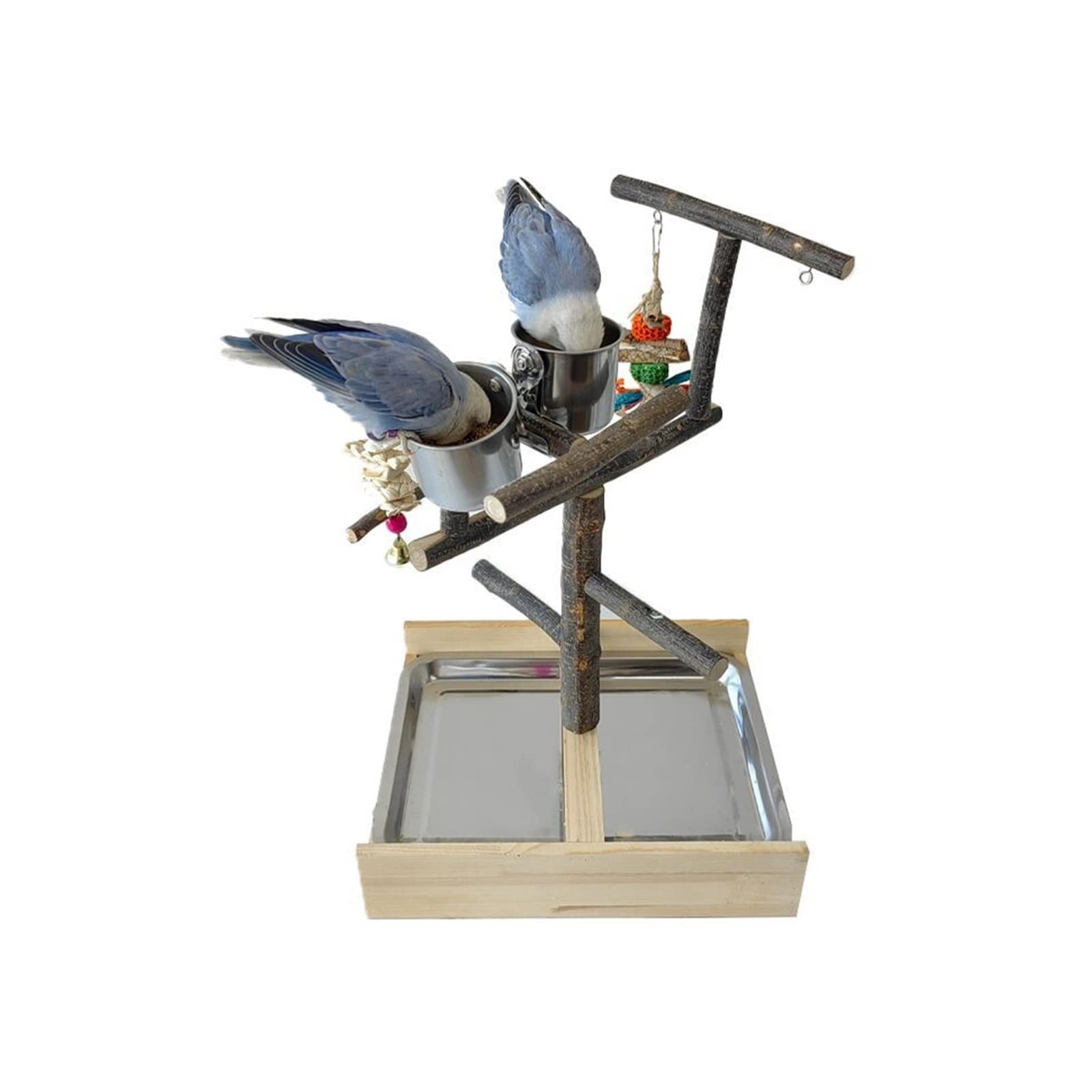 B3F7M4R9J2 Bird perch Parrot xuanfeng peony bird desktop training stand pole release wind interactive gnawing and climbing toy supplies