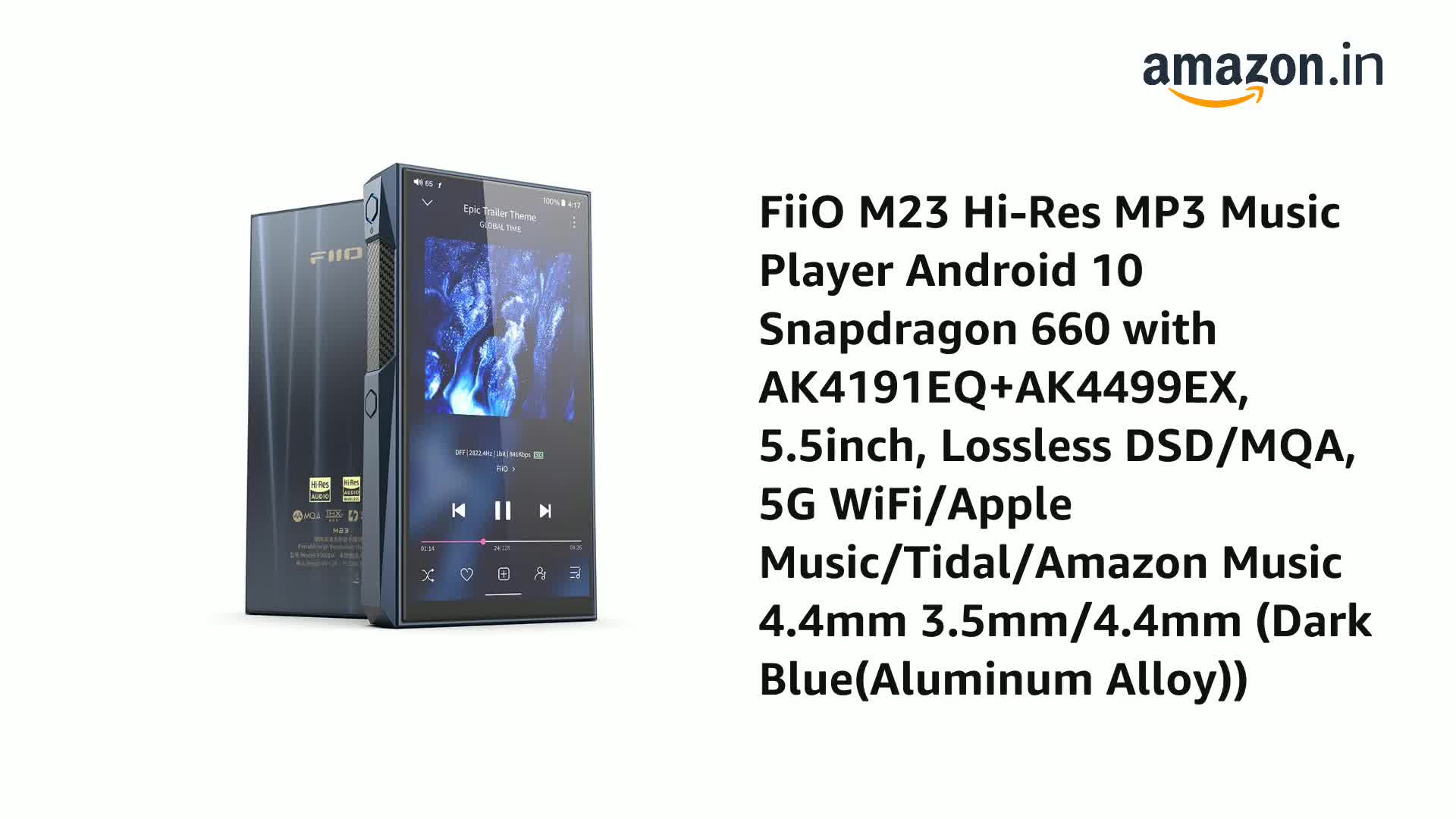 FiiO M23 Hi-Res MP3 Music Player Android 10 Snapdragon 660 with