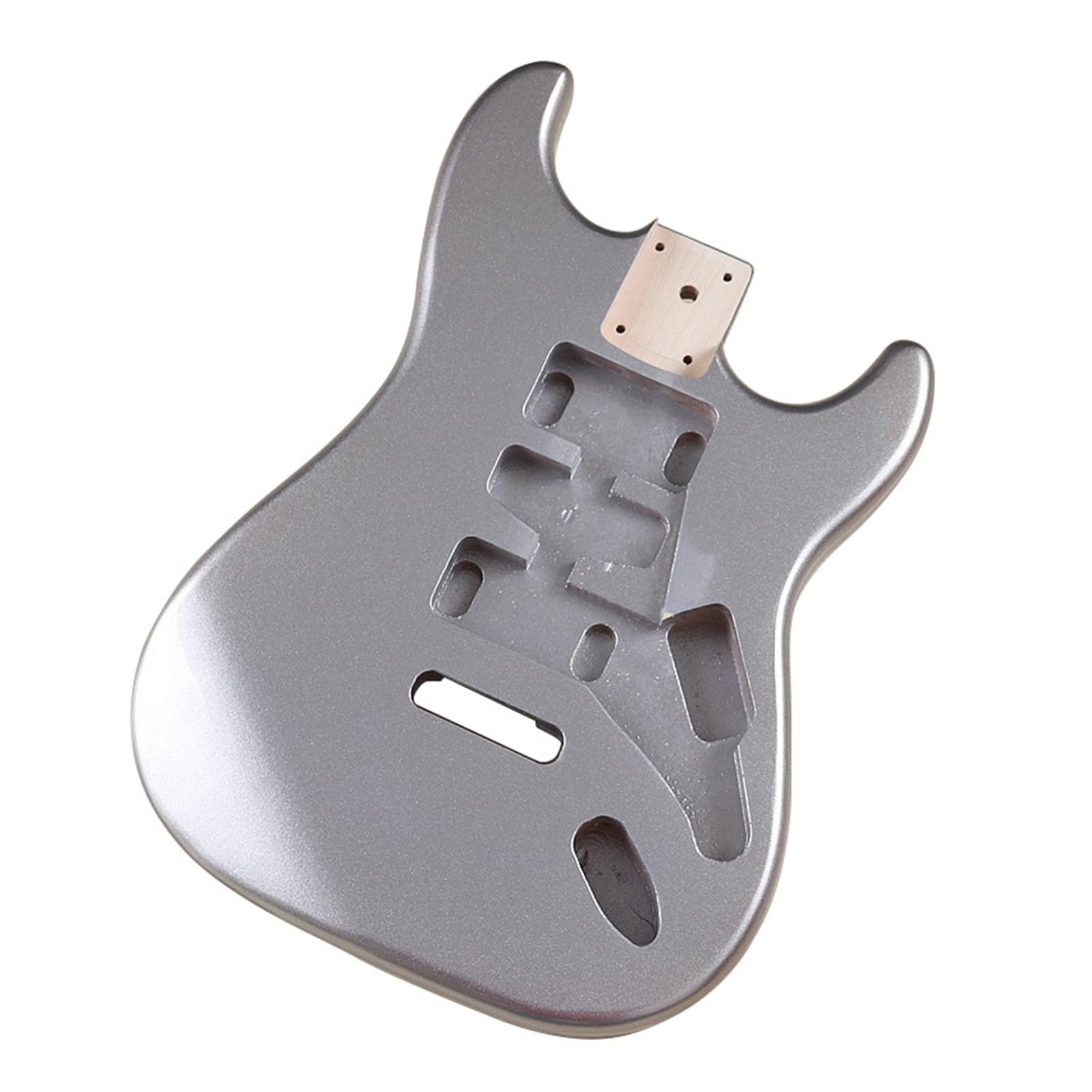 Electric Guitar With Silver Body Glossy Guitar Body Assembly And DIY Electric Guitar Modification Instrument Accessories Guitar Bodies