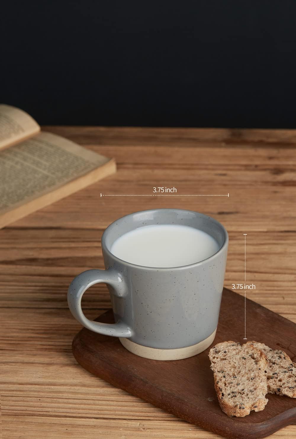 famiware Coffee Mugs for 4, 12 oz Mug Set, Dringking Cup with Handle for Coffee, Tea, Cocoa, Milk, Saturn serise, Multi-color - Image 3