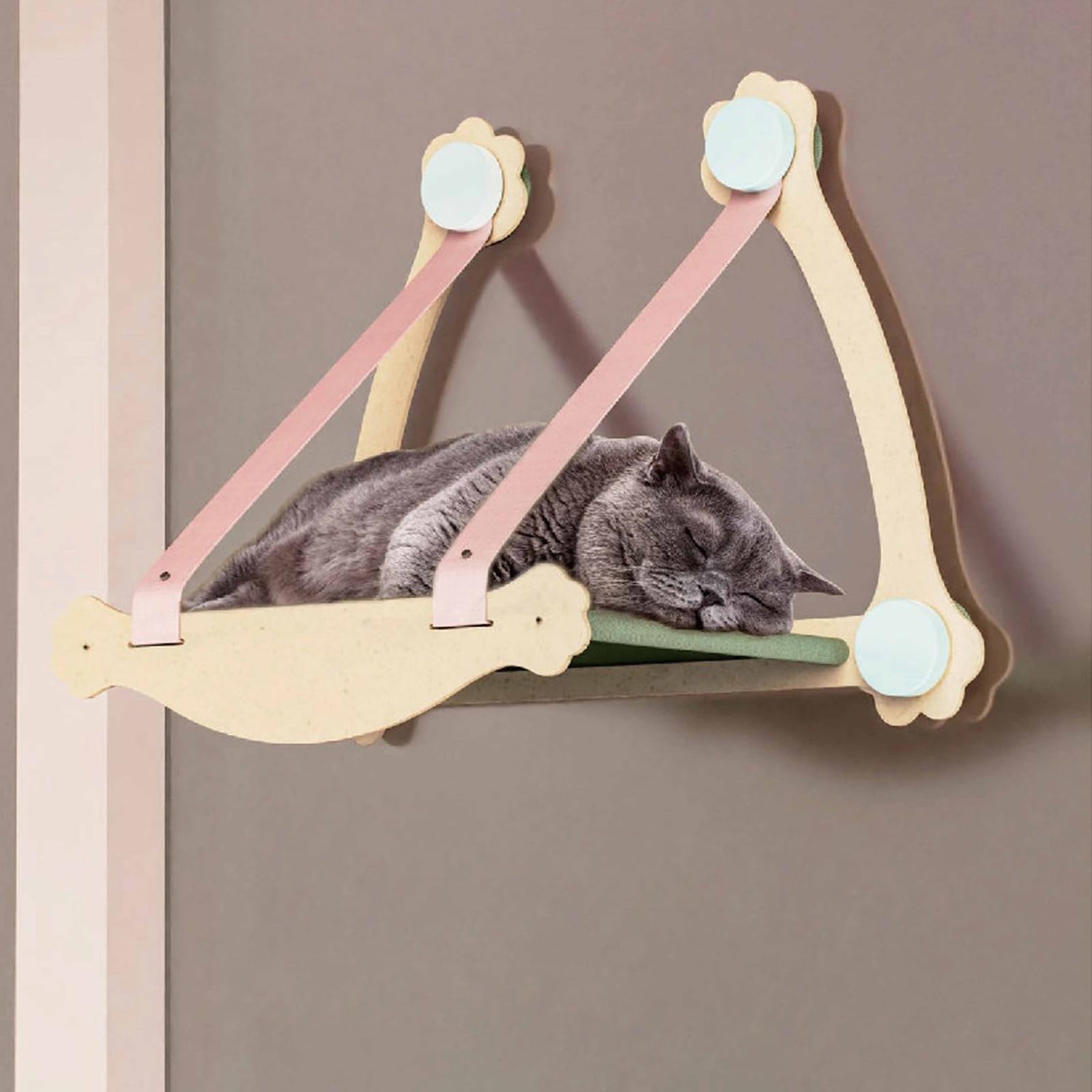 Percha para Ventana De Gato, Ventosas para Asiento De Ventana, Hamaca para Gato Que Ahorra Espacio, Asiento De Descanso para Mascotas, Estantes De Seguridad para Gatos, Hamaca para Gatos