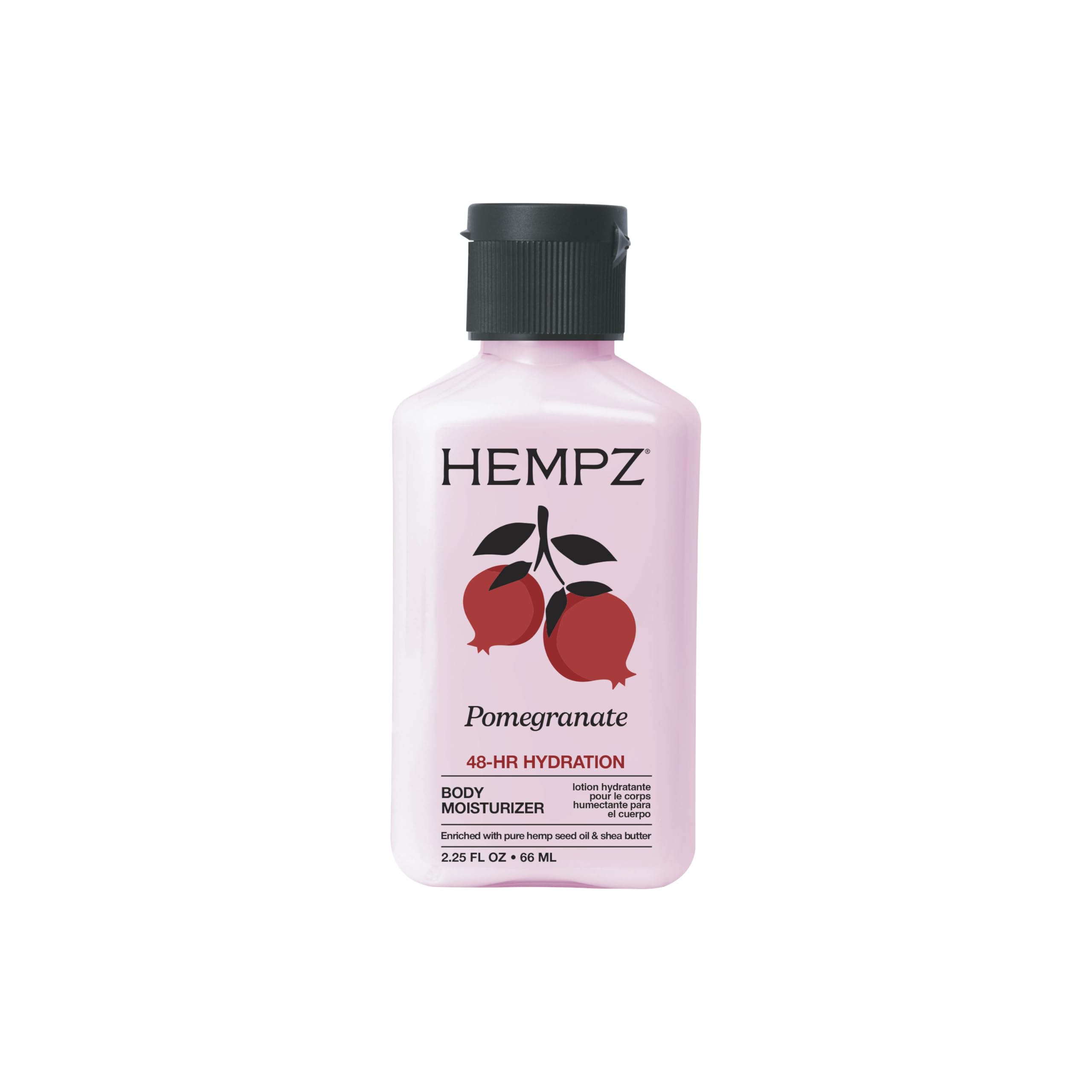 Hempz Pomegranate Herbal Body Moisturizer 2.25 oz - Paraben-Free, Anti-Aging, Hydrating Cream for All Skin Types