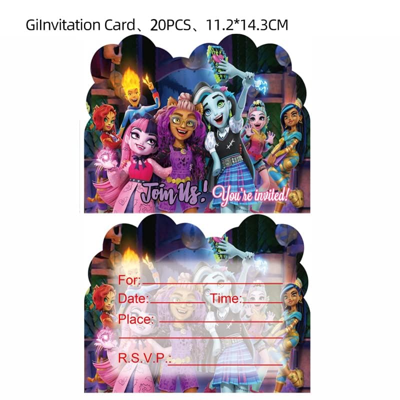 amazon-com-ninimble-20pcs-monster-high-birthday-party-invitations-monster-high-invitations-birthday-party-supplies-decoration-1-home-kitchen for Free Printable Monster High Cupcake Toppers Amazon.com : NINIMBLE 20pcs monster high Birthday Party Invitations,monster high Invitations Birthday Party Supplies Decoration (1) : Home & Kitchen for Free Printable Monster High Cupcake Toppers