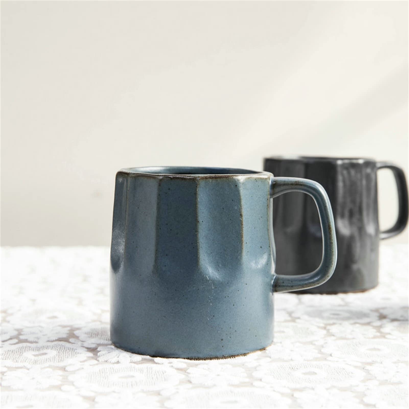 17 Oz kubki do kawy kubek do soku z uchwytem, ​​porcelanowe kubki do cappuccino, latte, gorącego kakao lub gorącej herbaty, nowoczesny, niepowtarzalny styl kubek do kawy dla mężczyzn, kobiety prezent