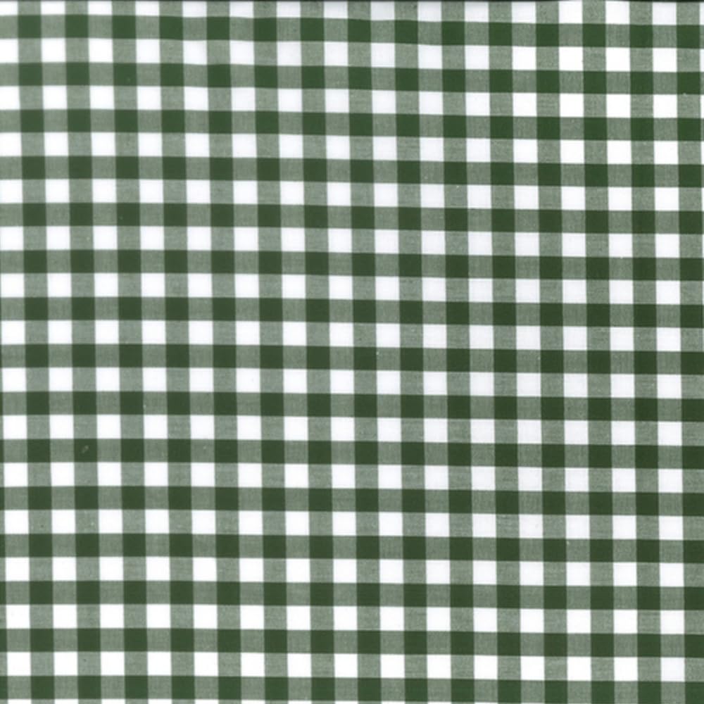 100% Yarn Dyed Cotton Fabric 9mm Gingham Check Squares 144cm Wide (Price Per Metre) (Bottle)