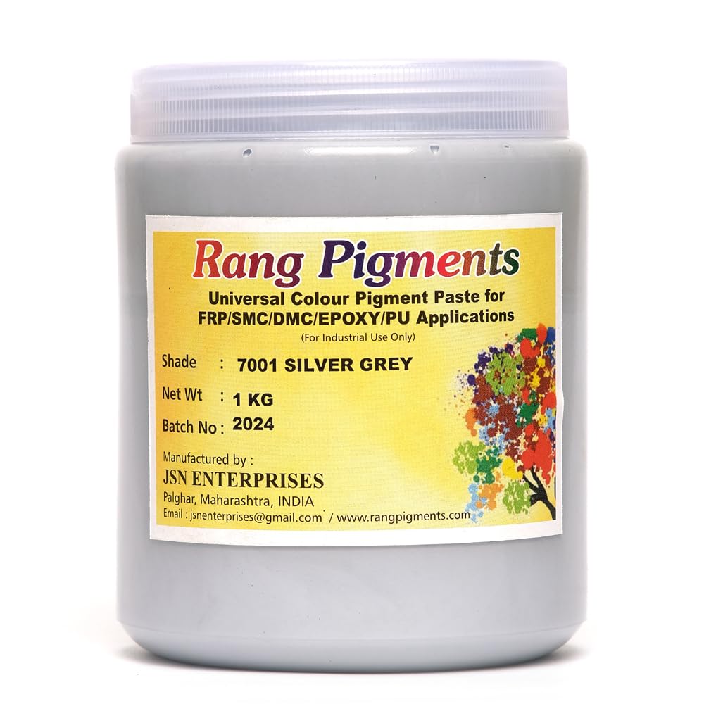 Rang Pigments I Pigment Paste For Epoxy Applications I Ideal For Epoxy Art l Shade RAL 7001 SILVER GREY 1 KG-image-22