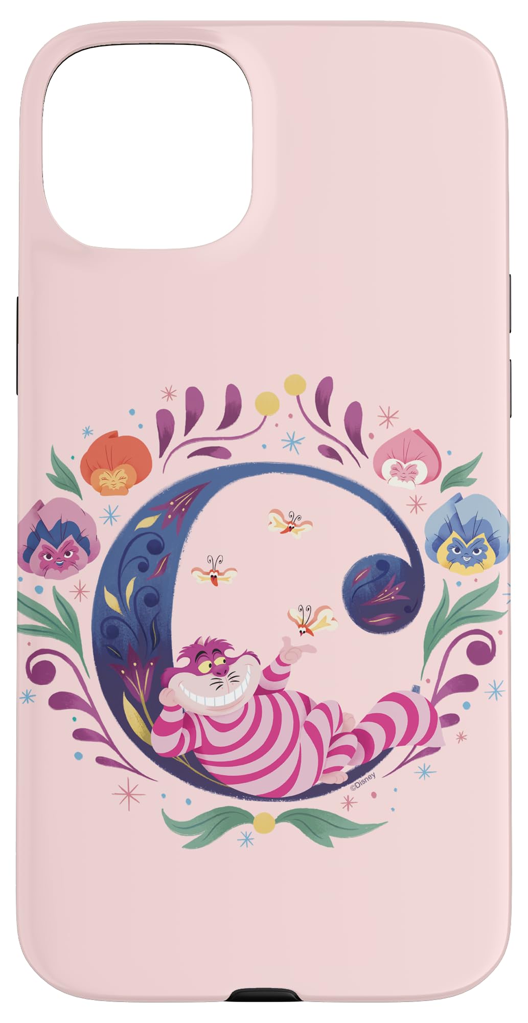 Custodia per iPhone 15 Plus Disney Alfabeto Monogramma Lettera C per Stregatto