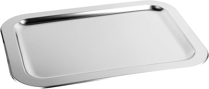 chg 6901Amaz-56 Schlemmerplatte/Anrichtplatte, Extra Starke Edelstahl Rostfrei-Qualität 0, 7 mm, Circa 42, 0 x 31, 0 cm