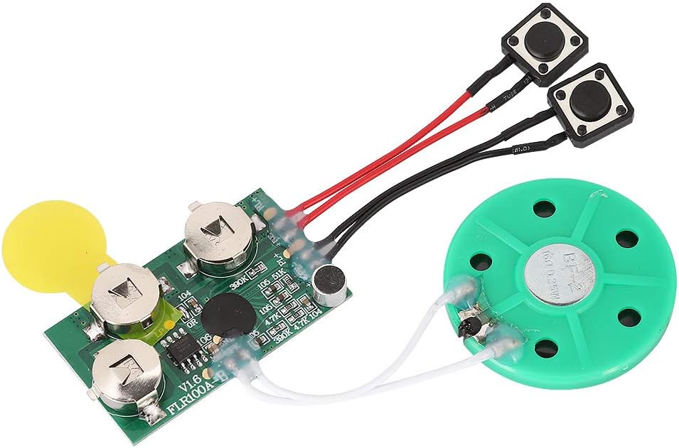 Elprico Recordable Voice Module, DIY Greeting Card Chip, 120 Second Recordable Sound Module for DIY Homemade Greeting Cards, Gift Boxes, Invitations