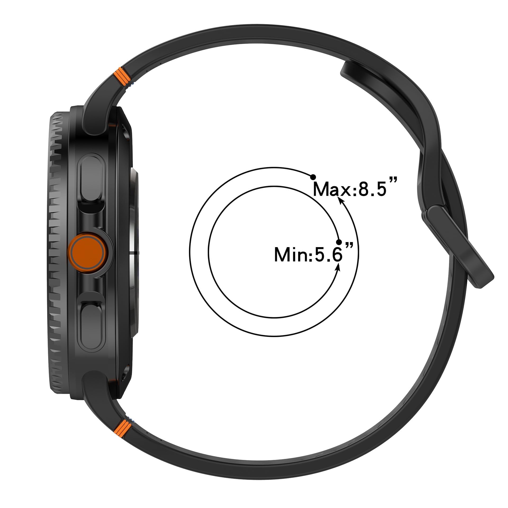 Compatibile con Galaxy Watch 8 Band 40 mm 44 mm/Galaxy Classic 46 mm, cinturino sportivo in morbido silicone per cinturini Samsung donne uomini, rosso